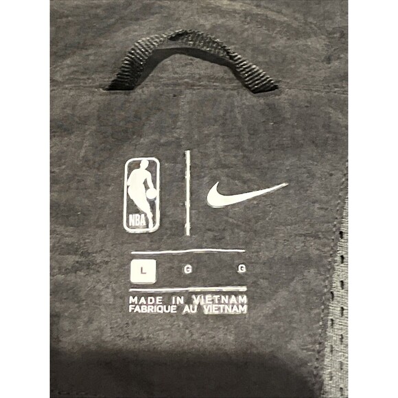 Chicago Bulls Nike Mens Large Track Jacket Black Grey NBA Basketball Coat Jersey - Picture 3 of 5